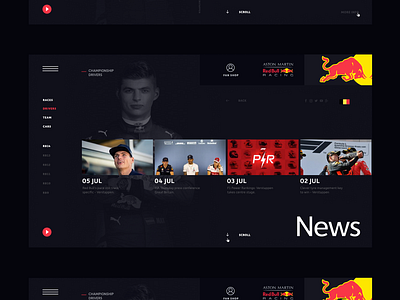 RBR - Red Bull Racing Team I Website f1 rbr red bull verstappen website