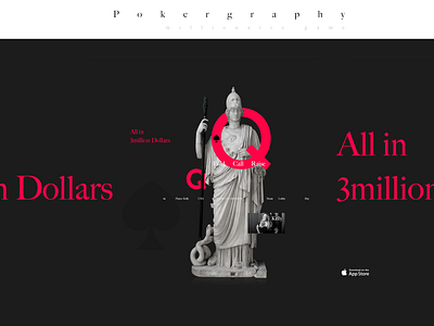 Pokergraphy - Millionaire Poker Game all in dollars game app millionaire money poker poker card poker chips typography