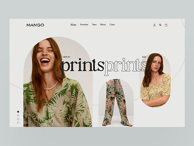 Mango web design - Prints 2021 (Desktop) branding design ecommerce fashion figma retail ui web