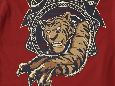 T Shirt Design 1245 champion claw graphic design illustration t shirt illustration t shirt template tiger vector template wild