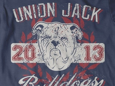 T Shirt Design 1255 bulldog dog graphic design illustration t shirt illustration t shirt template union jack vector template