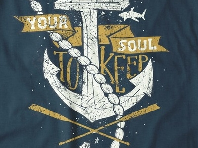 T Shirt Design 1362 anchor graphic design illustration soul t shirt illustration t shirt template vector template water