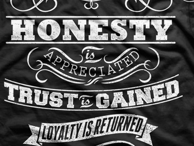 T Shirt Design 1371 graphic design honesty illustration loyalty respect t shirt illustration t shirt template trust typography vector template