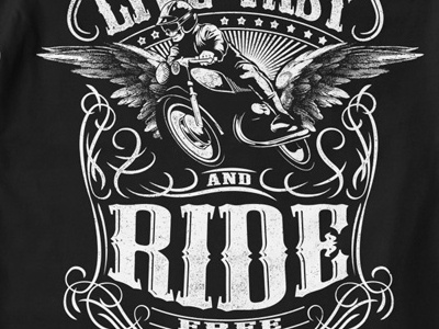 T Shirt Design 1372 free graphic design illustration motorcycle ride t shirt illustration t shirt template typography vector template wings