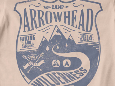 T Shirt Design 1412 arrow camp explore graphic design illustration mountain t shirt illustration t shirt template typography vector template