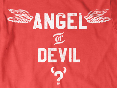 T Shirt Design 1422 angel devil graphic design illustration t shirt illustration t shirt template typography vector template
