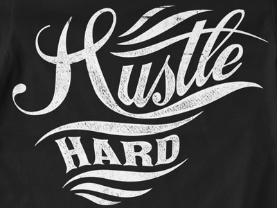 T Shirt Design 1441 distressed hustle t shirt design typography