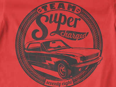 T Shirt Design 1446 car charged race racing team speed t shirt print t shirt template team typography