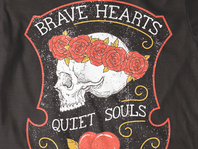 T Shirt Design 1449 heart rose shield skull soul t shirt design t shirt template