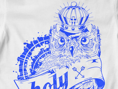 T Shirt Design 1466 crown holy king owl saint tshirt print