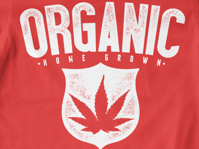 T Shirt Design 1467 grass home grown indica leaf organic shield symbol tshirt print weed