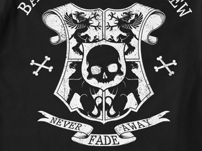 T Shirt Design 1473 armoury bones coat of arms crest lion shield skull