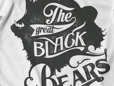 T Shirt Design 1475 bear bear design lettering shadow silhouette typography wild