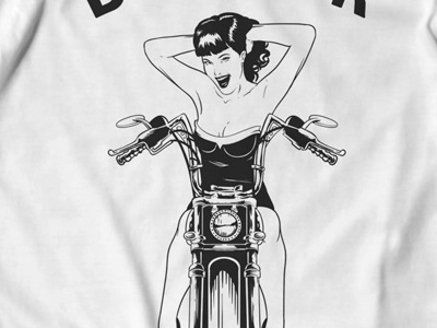 T Shirt Design 1478 babe biker pinup pinup design retro sexy speed t shirt print vector