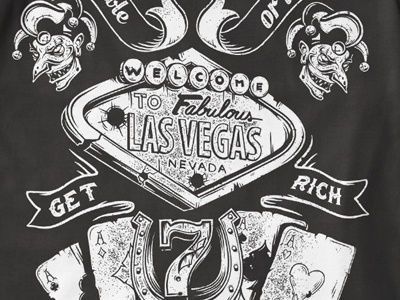 T Shirt Design 1488 black jack cards gamble horseshoe joker las vegas lucky seven night sign play poker rich