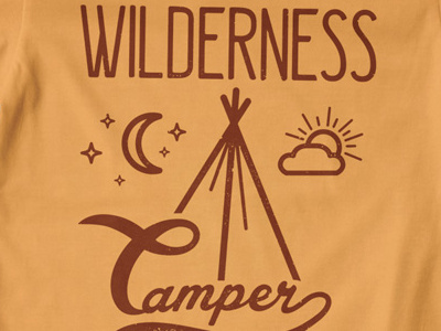 T Shirt Design 1501 camper camping nature tent wild wilderness