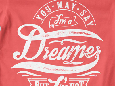 T Shirt Design 1512 beatles dreamer john lennon song typography print
