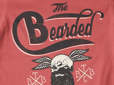 T Shirt Design 1514 beard skull typography
