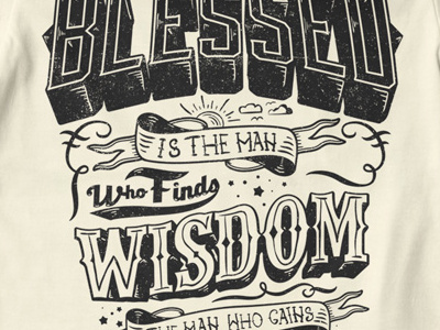 T Shirt Design 1515 blessed bliss hand lettering handlettering quote typography wisdom