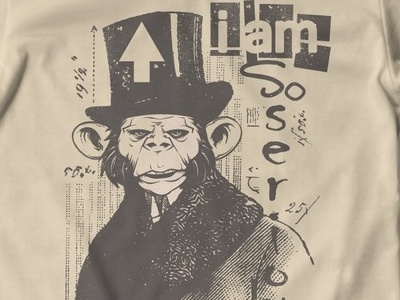 T Shirt Design 804 apparel arrow hat i am illustration monkey print serious t shirt vector vector graphics