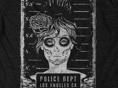 T Shirt Design 1101 busted flower graphic muerte police pre made rose sexy skull sugar t shirt template vector