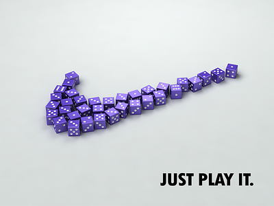 Just play it 3d dice just do it logo nike play