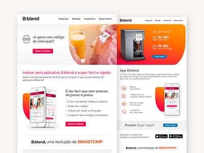 Brastemp - B.blend | Member Get Member ambev app b.blend brastemp design design digital drink machine e mail marketing friends gradient nêsperas
