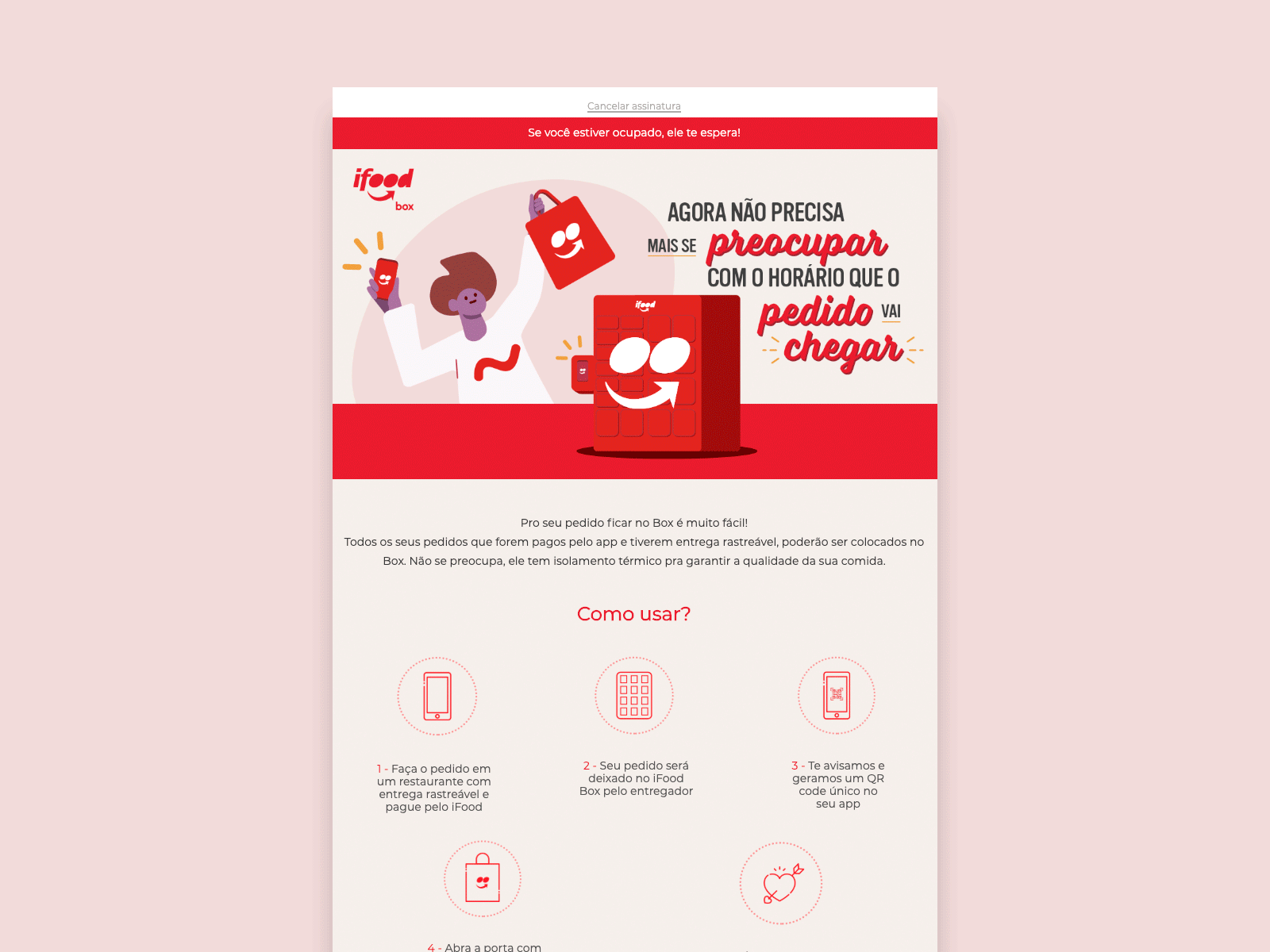 iFood | E-mails iFood Box advertising branding campaign campanha design digital design email marketing food food app food delivery graphic design ifood illustration performance product