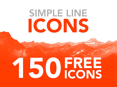 Simple Line Icons FOR FREE! app design free icon icons illustration mockup pack resource ui web wireframe