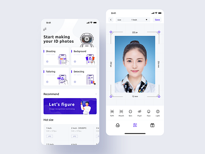 ID Photo App [Figure] app design ui