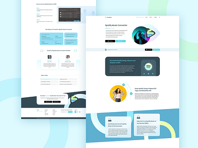 spotify music converter landing page converter design landing music spotify ui web web design