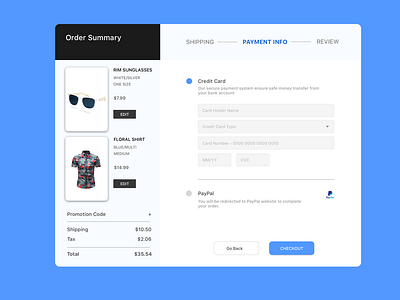 Daily UI Challenge Day 002- Credit Card Check Out