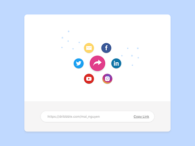 Share Button Animation by LetUsCreateSomething on Dribbble