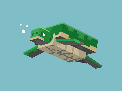 Minecraft Turtle design design art fanart game art gaming graphic artist graphic design graphicart illustration illustration design minecraft vector