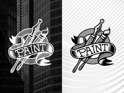 Paint Tattoo design line logo tattoo