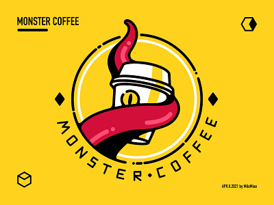 monster coffee coffee logo monster