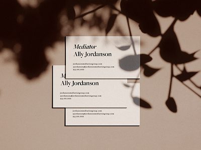 Brand Identity: Jordanson Mediation (1) branding business card design graphic design minimal print type typography