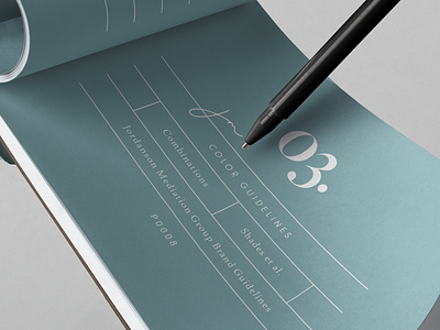 Brand Identity: Jordanson Mediation (3) brand book branding color design editorial graphic design minimal print style guide type typography