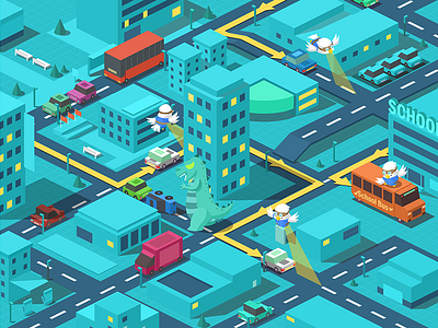 Autonavi City city illustration map