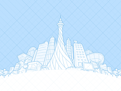 Autonavi Start page city illustration map