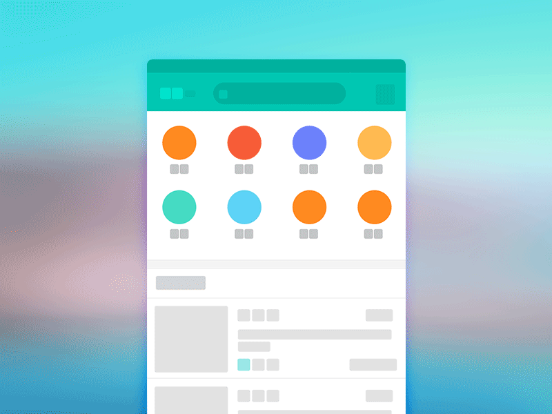 The drop-down refresh animation app daily flat gif ui
