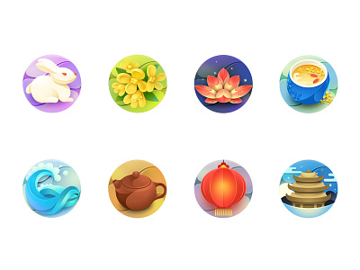 Mid Autumn Festival autumn festival icon mid，mid autumn festival