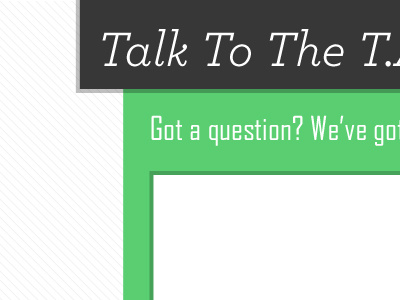 After a long hiatus, it's time for a reboot flat redesign talk to the t.a. website