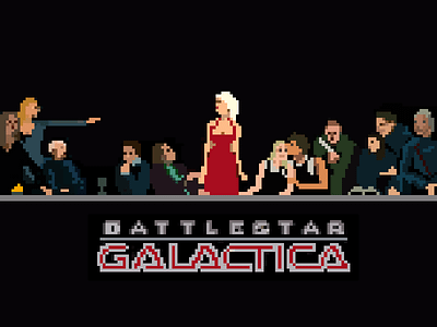 Battlestar Galactica art battlestar favourite galactica pixel series