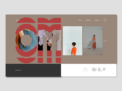 OM Landing Page brand and identity branding design fashion graphic design identity minimal typography web web design website