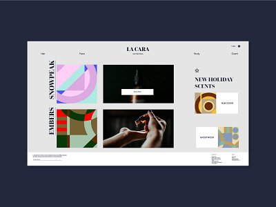 LA CARA Landing Page design homepage identity landing page minimal type typography ui ux web website