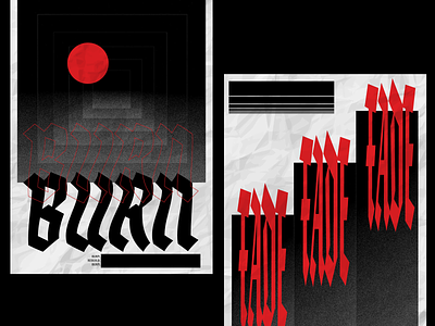 BURN FADE graphic design illustration poster poster art type typography