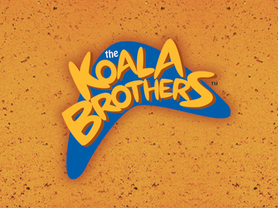 Koala Bros Logo boomerang brothers childrens design entertainment icon koala logo