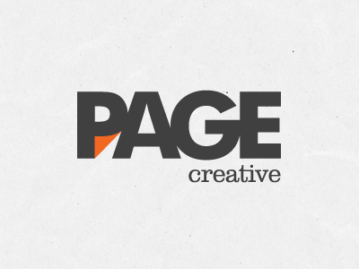 Page Creative Logo branding icon identity logo logo designer mark orange