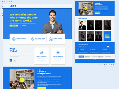 Investment Company Landing Page